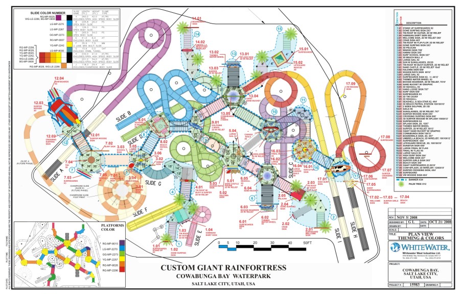 Cowabunga Bay Water Park Park Layout And Designs